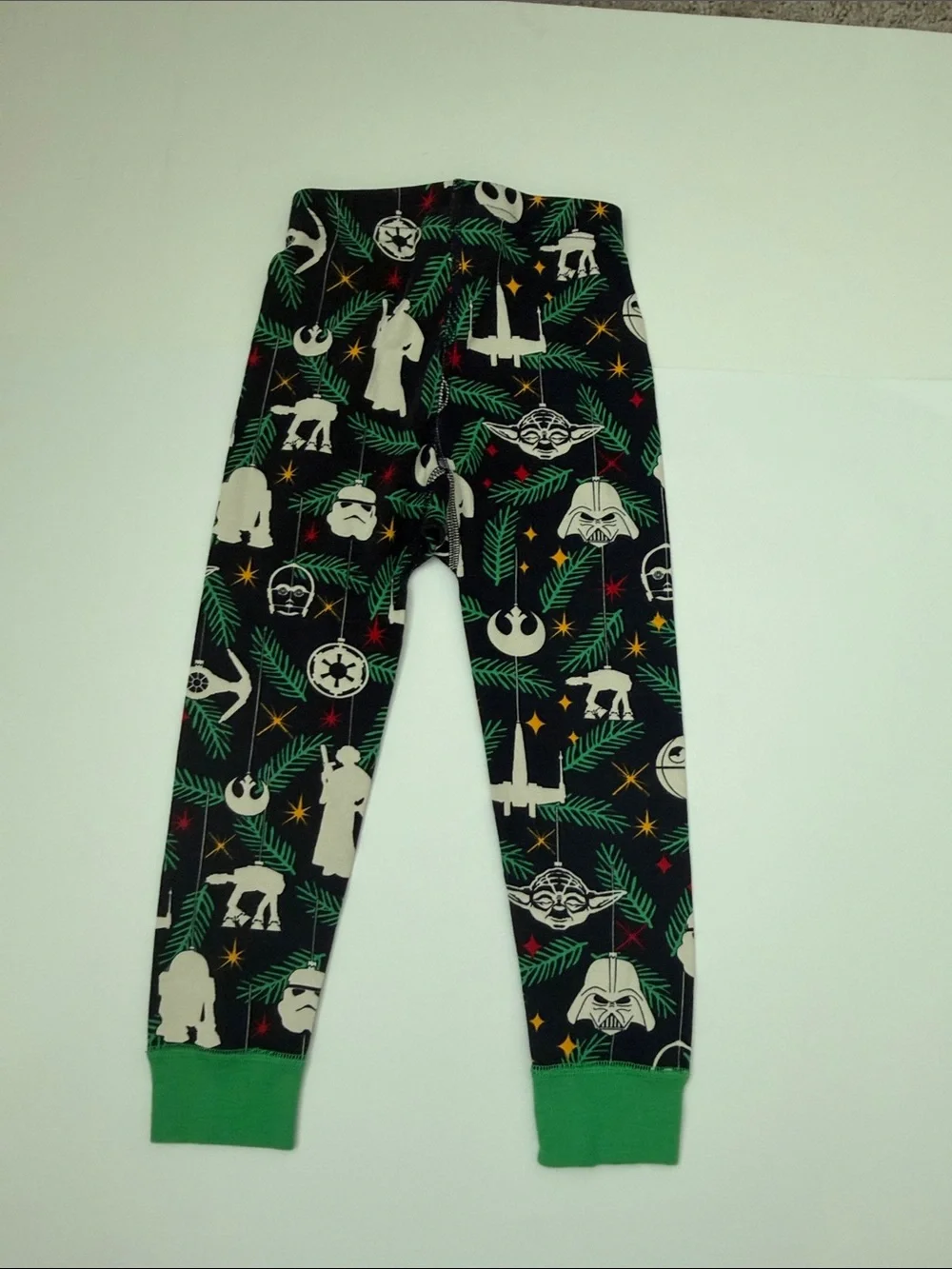 Hanna Andersson Black, Green & Cream Star Wars Christmas Kids Pajama Set
